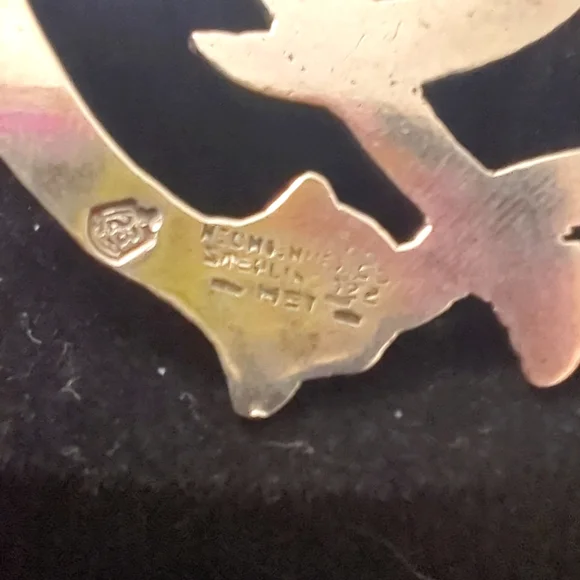 Vintage, 1960S MEXICAN STERLING SILVER PIN EAGLE STAMP - Picture 6 of 6